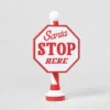 Santa Stop Here LED Tabletop Sign Red/White - Wondershop™