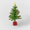 21" Battery Operated Rotating Tinsel Christmas Tree Green - Wondershop™