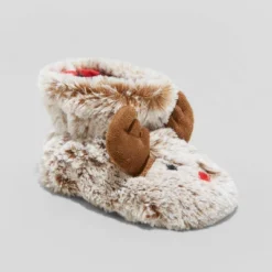 Baby Holiday Red Nose Rudolf Bootie Slippers - Wondershop™ Brown -Wondershop GUEST 0f47da06 8403 4dbc b882 dab18d633faf