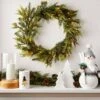 28" Pre-lit Mixed Greenery Artificial Christmas Wreath LED Warm White Lights - Wondershop™
