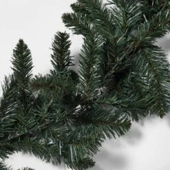 9' Battery Operated Pre-Lit Artificial Pine Christmas Garland Green With Dual Color LED Lights - Wondershop™