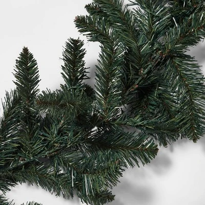 9' Battery Operated Pre-Lit Artificial Pine Christmas Garland Green With Dual Color LED Lights - Wondershop™ 1 9' Battery Operated Pre-Lit Artificial Pine Christmas Garland Green With Dual Color LED Lights - Wondershop™