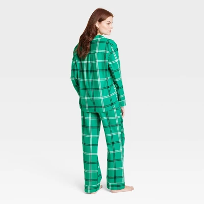 Women's Plaid Flannel Matching Family Pajama Set - Wondershop™ Green 1 Women's Plaid Flannel Matching Family Pajama Set - Wondershop™ Green