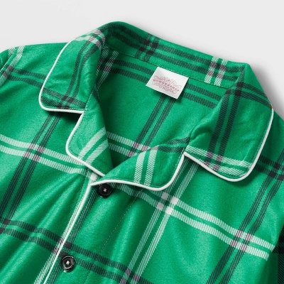 Kids' Plaid Matching Family Pajama Set - Wondershop™ Green 3 Kids' Plaid Matching Family Pajama Set - Wondershop™ Green - Image 3