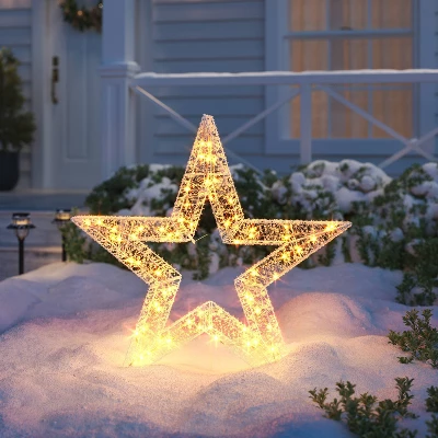 36" LED Crystal Ice Star Christmas Novelty Sculpture Light Warm White Lights - Wondershop™ 1 36" LED Crystal Ice Star Christmas Novelty Sculpture Light Warm White Lights - Wondershop™