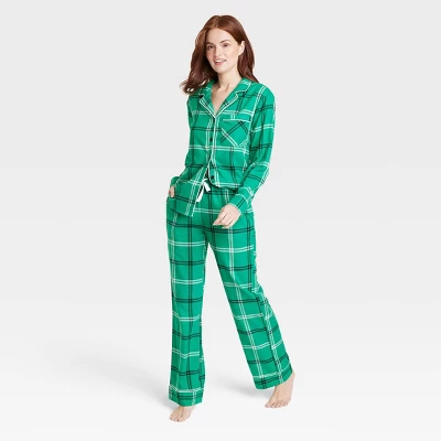 Women's Plaid Flannel Matching Family Pajama Set - Wondershop™ Green 3 Women's Plaid Flannel Matching Family Pajama Set - Wondershop™ Green - Image 3