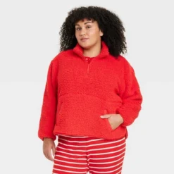 Women's Faux Shearling Matching Family Half Zip Pullover - Wondershop™ Red 7 Women's Faux Shearling Matching Family Half Zip Pullover - Wondershop™ Red -Wondershop GUEST 361f6692 e949 4785 88d7 e01c6d6c7bed