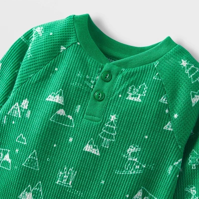 Baby Ski Scene Matching Family Pajama - Wondershop™ Green 2 Baby Ski Scene Matching Family Pajama - Wondershop™ Green - Image 2