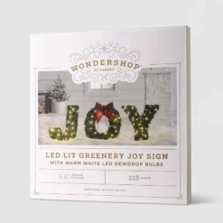 19" Greenery 'Joy' LED Christmas Novelty Sculpture Light With Red Bow - Wondershop™ 5 19" Greenery 'Joy' LED Christmas Novelty Sculpture Light With Red Bow - Wondershop™ -Wondershop GUEST 3d035c82 c85c 4968 9197 6cdd8cfbdc4e