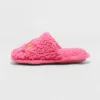 Kids' Holiday Oh What Fun! Scuff Slippers - Wondershop™ Pink