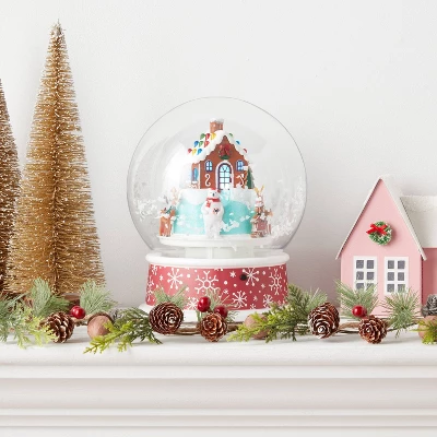9.8" Animated Gingerbread House Snow Globe Christmas Decorative Prop - Wondershop™ 1 9.8" Animated Gingerbread House Snow Globe Christmas Decorative Prop - Wondershop™