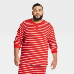 Men's Striped Matching Family Thermal Pajama Top - Wondershop™ Red -Wondershop GUEST 4e0b2840 5db6 42b4 bb6b daf9beebdfbb