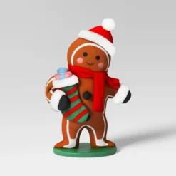 18" Fabric Gingerbread Man Holding Stocking Decorative Sculpture - Wondershop™ Brown 5 18" Fabric Gingerbread Man Holding Stocking Decorative Sculpture - Wondershop™ Brown -Wondershop GUEST 51f2a2ed e264 4894 a8fa 31aae4120bb1