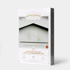 2pk Christmas LED Starburst Novelty 140 Lights Multicolor - Wondershop™