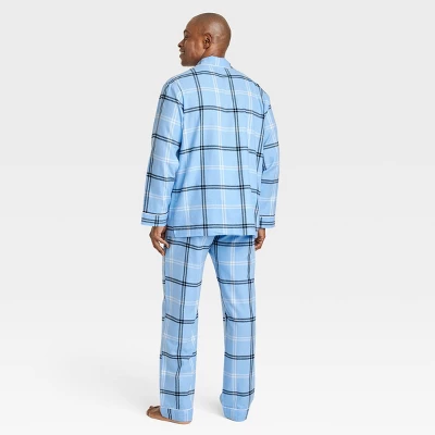 Men's Plaid Flannel Matching Family Pajama Set - Wondershop™ Blue 1 Men's Plaid Flannel Matching Family Pajama Set - Wondershop™ Blue