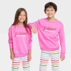 Kids' J'Adore Christmas Matching Family Sweatshirt - Wondershop™ Pink 9 Kids' J'Adore Christmas Matching Family Sweatshirt - Wondershop™ Pink -Wondershop GUEST 600b009f bba1 4ba9 ba8c 8bf7a3ad1b66