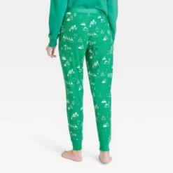 Women's Ski Scene Matching Family Thermal Pajama Pants - Wondershop™ Green