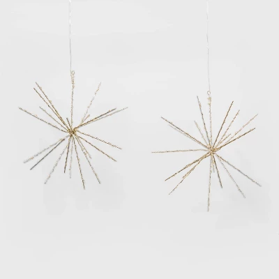 2pk Christmas LED Starburst Novelty Sculpture With 140 Warm White Twinkle Lights - Wondershop™ 2 2pk Christmas LED Starburst Novelty Sculpture With 140 Warm White Twinkle Lights - Wondershop™ - Image 2