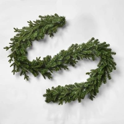 9' Pre-Lit Balsam Fir Artificial Christmas Garland Green With Clear Lights - Wondershop™ 1 9' Pre-Lit Balsam Fir Artificial Christmas Garland Green With Clear Lights - Wondershop™