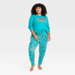 Women's Feliz Navidad Matching Family Pajama Set - Wondershop™ With Dia Pacheco Blue -Wondershop GUEST 72896aed fc7f 4091 be15 2c996c0e5337