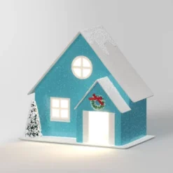 12pc Battery Operated Glittered Paper Christmas Village Set With Bottle Brush Trees And Snowmen - Wondershop™ White/Pink/Blue 14 12pc Battery Operated Glittered Paper Christmas Village Set With Bottle Brush Trees And Snowmen - Wondershop™ White/Pink/Blue -Wondershop GUEST 72bf1001 c78d 454b a5be 74d5504979eb