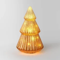 10.25" Battery Operated Lit Glass Christmas Tree Figurine - Wondershop™ -Wondershop GUEST 7753ae56 3bb5 4c2d 8b9c db0fd14fd26e