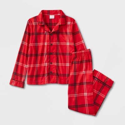 Kids' Plaid Matching Family Pajama Set - Wondershop™ Red 1 Kids' Plaid Matching Family Pajama Set - Wondershop™ Red