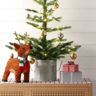 13" Battery Operated Animated Plush Dancing Reindeer Figurine - Wondershop™ Brown 1 13" Battery Operated Animated Plush Dancing Reindeer Figurine - Wondershop™ Brown