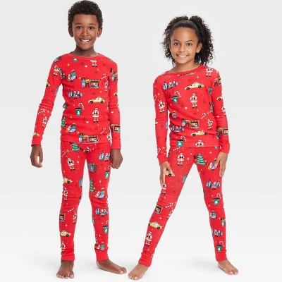 Kids' Holiday City Matching Family Pajama Set - Wondershop™ With Frances Marina Smith Red 5 Kids' Holiday City Matching Family Pajama Set - Wondershop™ With Frances Marina Smith Red - Image 5