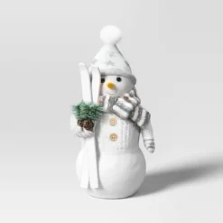 19.25" Fabric Snowman Figurine With Skis - Wondershop™ White -Wondershop GUEST 8ac6c87b bc56 4c7f 8779 b663c4585a30