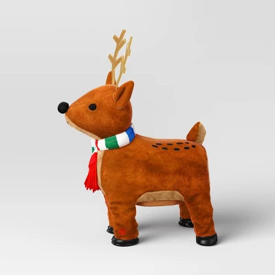 13" Battery Operated Animated Plush Dancing Reindeer Figurine - Wondershop™ Brown 3 13" Battery Operated Animated Plush Dancing Reindeer Figurine - Wondershop™ Brown - Image 3