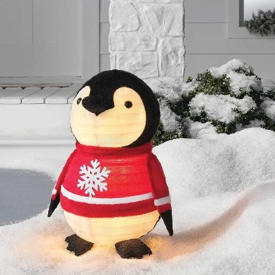 24" LED Penguin Wearing Snowflake Sweater Christmas Novelty Sculpture Light Warm White Lights - Wondershop™ 1 24" LED Penguin Wearing Snowflake Sweater Christmas Novelty Sculpture Light Warm White Lights - Wondershop™