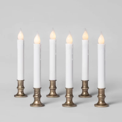 6ct Battery Operated LED Christmas Candolier Warm White With Brushed Silver Base - Wondershop™ 1 6ct Battery Operated LED Christmas Candolier Warm White With Brushed Silver Base - Wondershop™