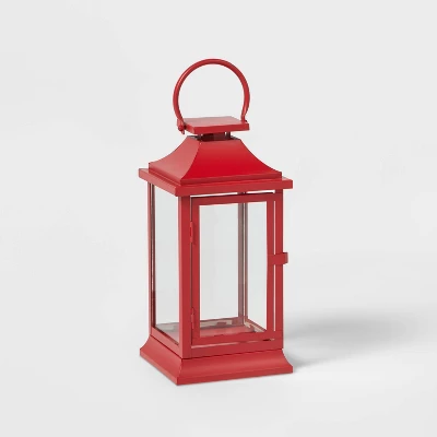 12" Decorative Metal Christmas Lantern Red - Wondershop™ 1 12" Decorative Metal Christmas Lantern Red - Wondershop™