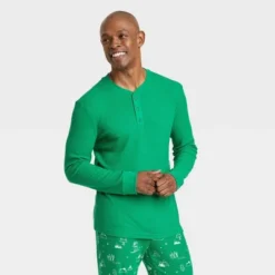 Men's Matching Family Thermal Pajama Button-Down Shirt - Wondershop™ Green -Wondershop GUEST 9fccb9b1 6d46 4fa8 a3e6 bdcce0fac71c