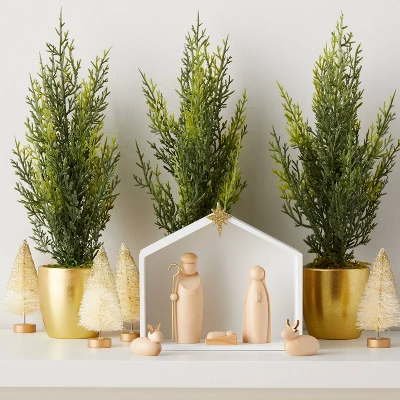 5pc Wood Nativity Decorative Figurine Set - Wondershop™ 1 5pc Wood Nativity Decorative Figurine Set - Wondershop™