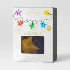 10ct LED Star Alternating Slow Fade Christmas String Lights Multicolor Green Wire - Wondershop™ -Wondershop GUEST a468094c d910 4bf0 ad4f 69fe6a4d44c0