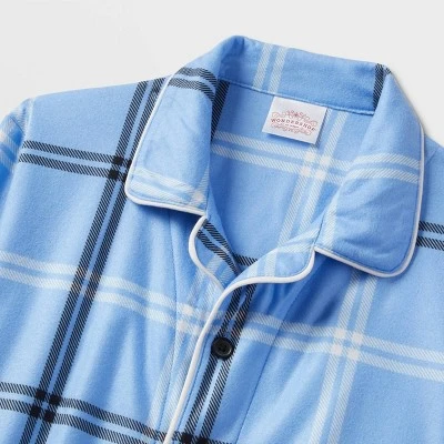 Kids' Plaid Matching Family Pajama Set - Wondershop™ Blue 3 Kids' Plaid Matching Family Pajama Set - Wondershop™ Blue - Image 3