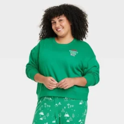Women's Kinda Naughty Kinda Nice Matching Family Sweatshirt - Wondershop™ Green -Wondershop GUEST b07cb30f 57ca 4354 accb 76d177079d67