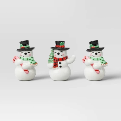 12pc Battery Operated Glittered Paper Christmas Village Set With Bottle Brush Trees And Snowmen - Wondershop™ White/Pink/Blue 3 12pc Battery Operated Glittered Paper Christmas Village Set With Bottle Brush Trees And Snowmen - Wondershop™ White/Pink/Blue - Image 3