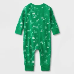 Baby Ski Scene Matching Family Pajama - Wondershop™ Green