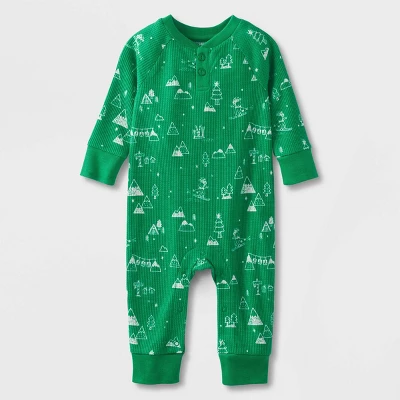 Baby Ski Scene Matching Family Pajama - Wondershop™ Green 4 Baby Ski Scene Matching Family Pajama - Wondershop™ Green - Image 4