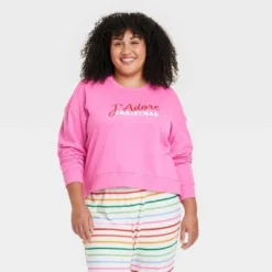 Women's J'Adore Christmas Matching Family Sweatshirt - Wondershop™ Pink -Wondershop GUEST c7c0715a 21f6 417c a1ca 9047b933a0b6