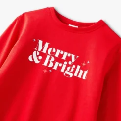 Kids' Merry & Bright Matching Family Sweatshirt - Wondershop™ Red -Wondershop GUEST cc19994c 421c 46d5 a12e d6721f398760