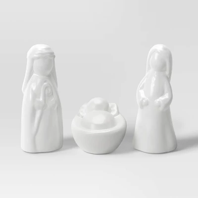 4pc Battery Operated Lit Wood Nativity Scene Figurine Set - Wondershop™ 5 4pc Battery Operated Lit Wood Nativity Scene Figurine Set - Wondershop™ - Image 5