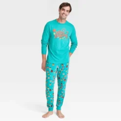 Men's Feliz Navidad Matching Family Pajama Set - Wondershop™ With Dia Pacheco Blue -Wondershop GUEST cd659101 fc13 440a 908e 8e52d41aab60