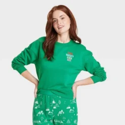 Women's Kinda Naughty Kinda Nice Matching Family Sweatshirt - Wondershop™ Green -Wondershop GUEST cebe8dac f539 40f9 8b6e 52681baeaa9b