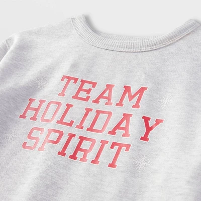 Kids' Team Holiday Spirit Matching Family Sweatshirt - Wondershop™ Gray 3 Kids' Team Holiday Spirit Matching Family Sweatshirt - Wondershop™ Gray - Image 3