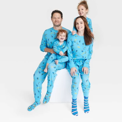Women's Hanukkah Matching Family Pajama Set - Blue 2 Women's Hanukkah Matching Family Pajama Set - Blue - Image 2