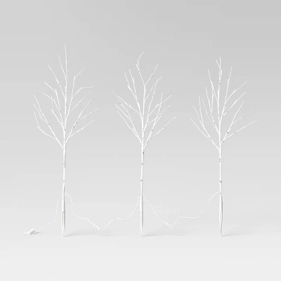 3pc LED Faux Birch Twig Christmas Novelty Sculpture Light Warm White - Wondershop™ 2 3pc LED Faux Birch Twig Christmas Novelty Sculpture Light Warm White - Wondershop™ - Image 2